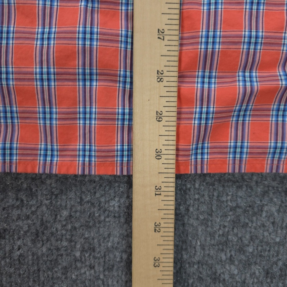 Southern Tide Shirt Mens Small Orange Plaid Skipjack Casual Preppy Beach‎ Surfer - Picture 10 of 12